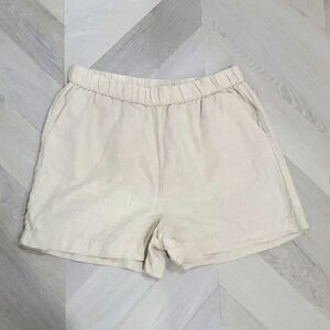 PHILOSOPHY Womens 100%Linen Shorts Medium,  Cream